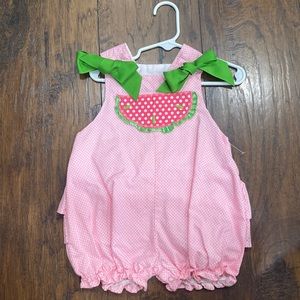 The Bailey boys watermelon bubble romper 12 mo